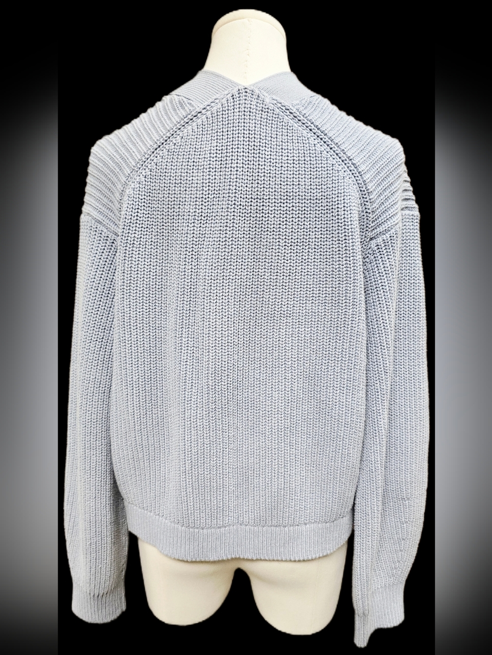 H&M Ice Blue Ribbed Button-Front Cardigan - Picture 4 of 5